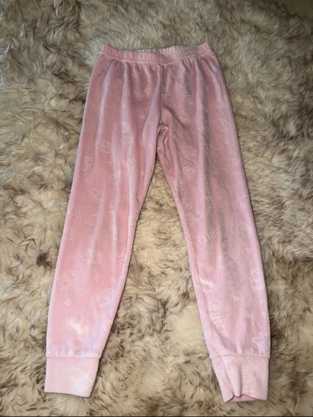 Juicy couture, velour girls size 5 sleepwear leggings Los Angeles pjs plush pink